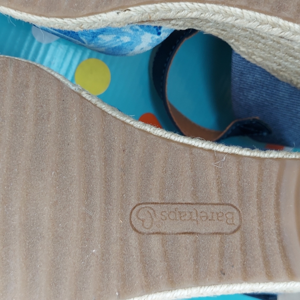 Baretraps Ocean In Hawaii Women's Size 9 Blue Wedge Espadrille Shoes - Picture 14 of 15